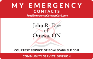 Canadian Residential Contact Card